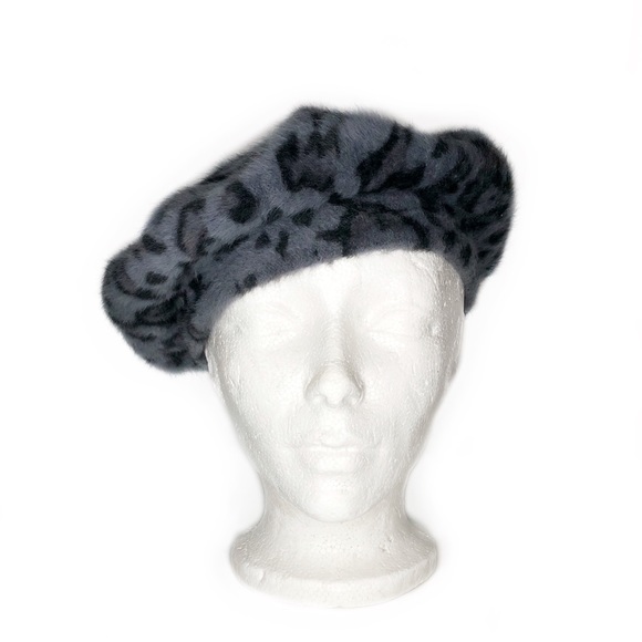 Vintage Angora Leopard Beret | Poshmark